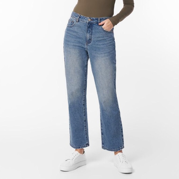 Divided Denim - BNWT Divided Women's High-Rise Straight Leg Ankle Jeans in Light Blue Denim - 2